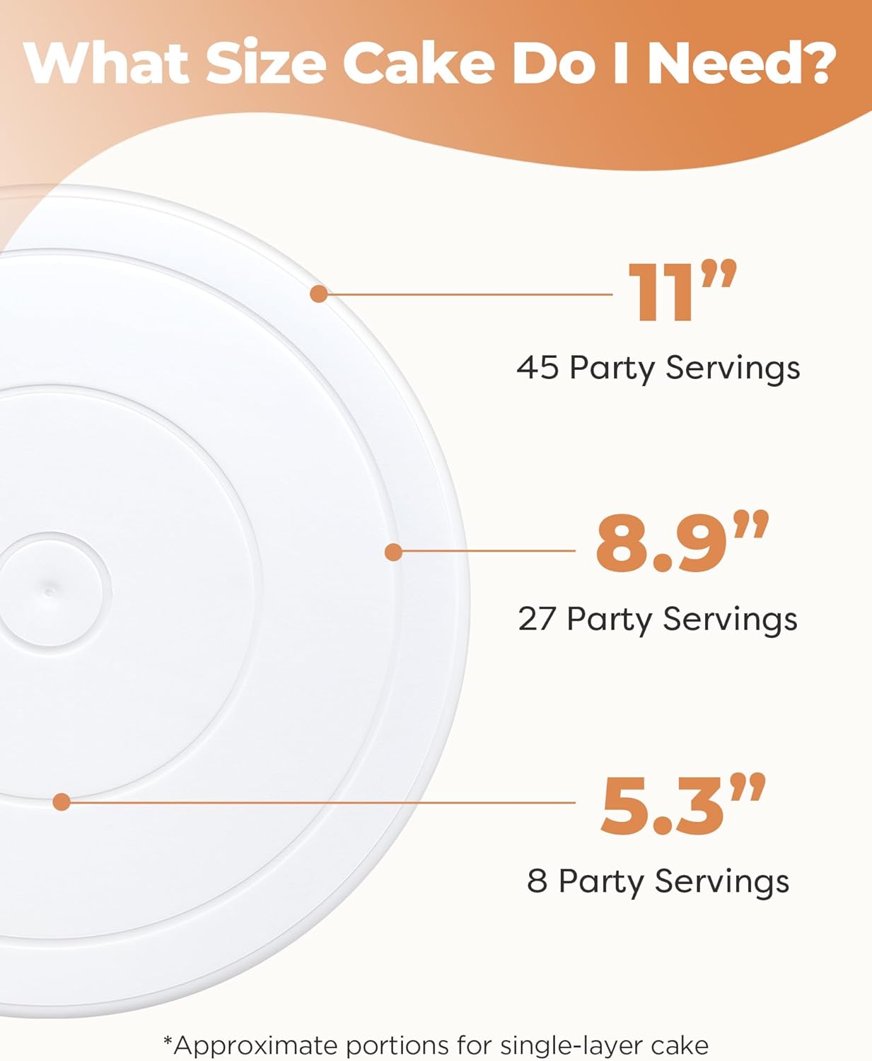 Kootek Cake Stand, 11 Inch Rotating Cake Turntable for Decorating, Display & Baking, Smooth Revolving Spinner Stand (White)