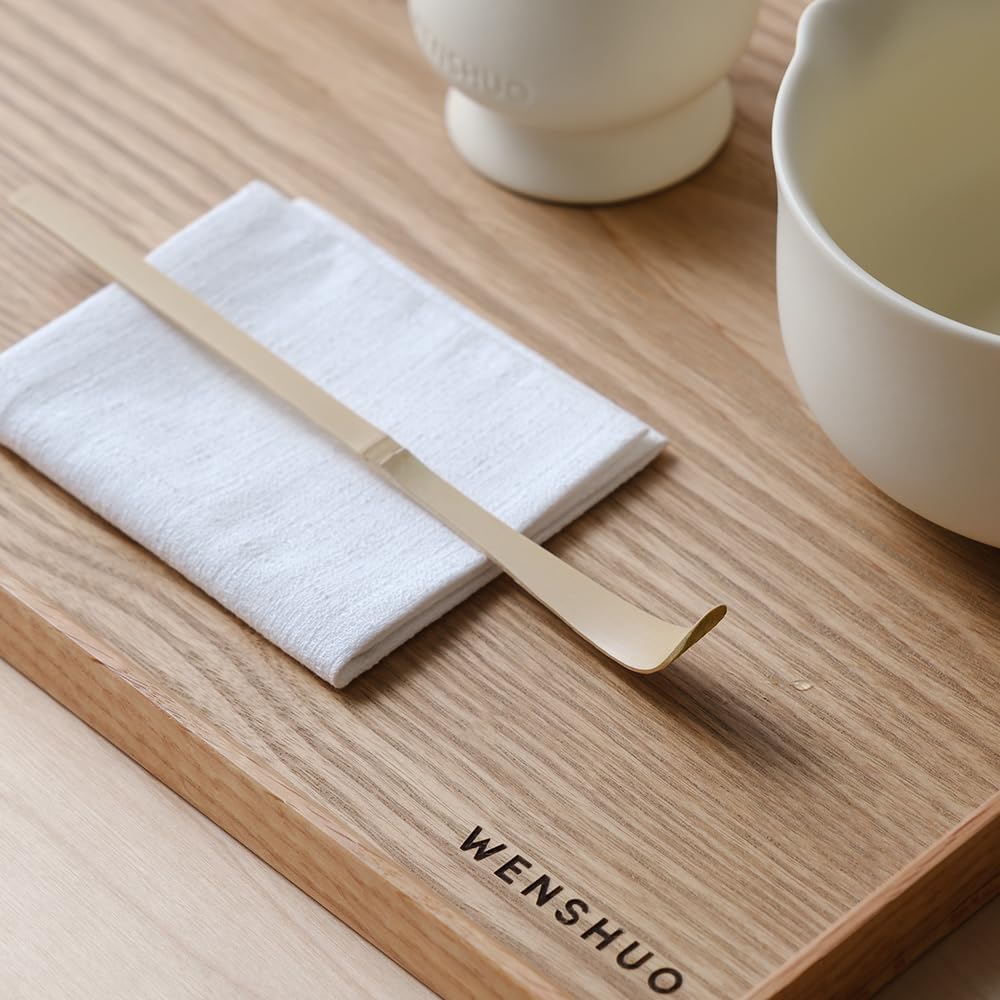 WENSHUO Matcha Kit - Premium Matcha Whisk Set with Traditional Bamboo Tools, Ideal Matcha Tea Set for Home (Crème)