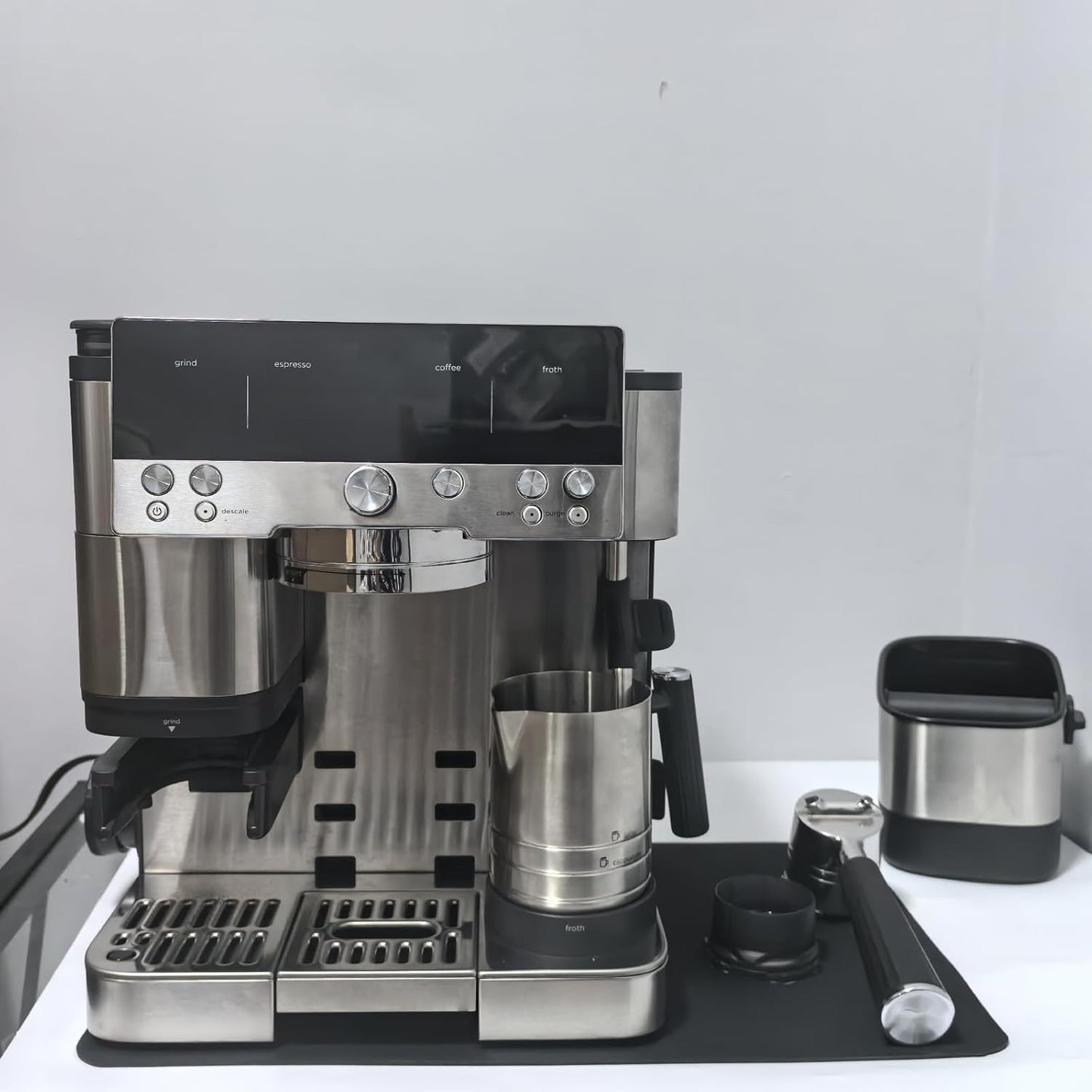 Espresso Coffee Mat for Ninja Luxe Cafe Accessories Breville Espresso Machine Accessories, 12x19 Inch Coffee Bar Mat for Countertop for Ninja Coffee Maker, Black