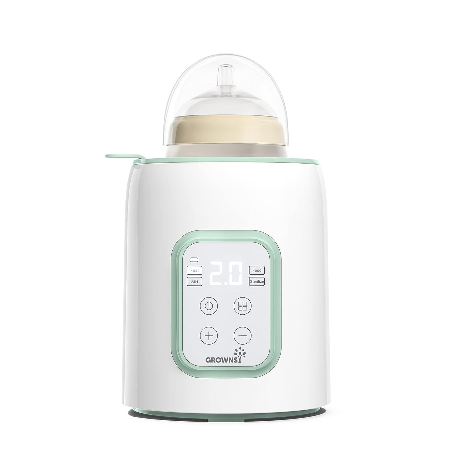 GROWNSY Baby Bottle Warmer, 8-in-1 Fast Baby Milk Warmer with Timer for Breastmilk or Formula, Accurate Temperature Control, 24H Keep, Food Heater&Defrost BPA-Free Bottle Warmer for All Bottles- Green