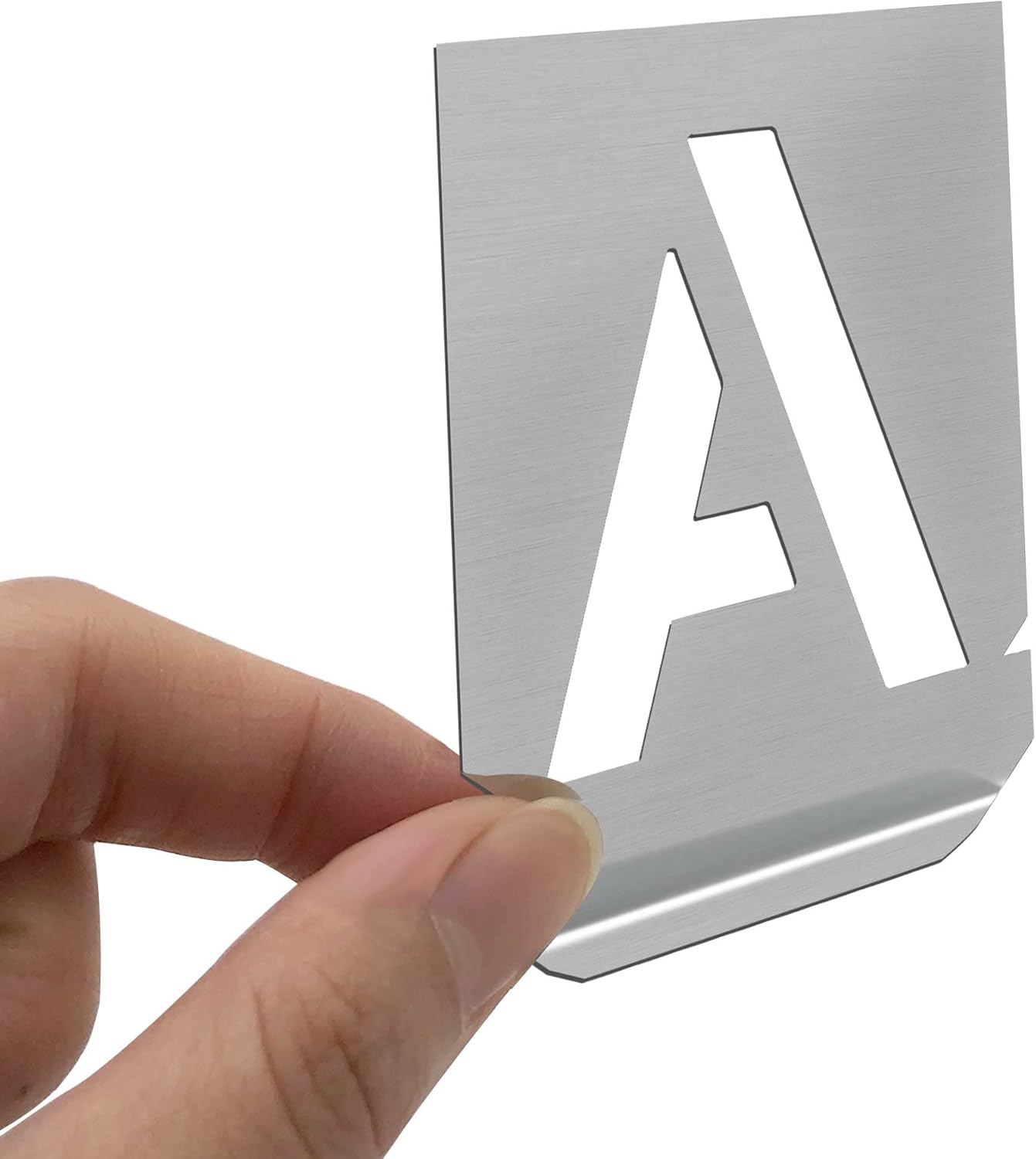 HAUTMEC Vintage Stainless Steel Letters Stencils, A to Z Stainless Steel Stencils & Holder, 1-1/2"(40mm) Letters, Shop Stencil, Advertising Stencilling, Craft-Printing, Reusable HT0239-ST
