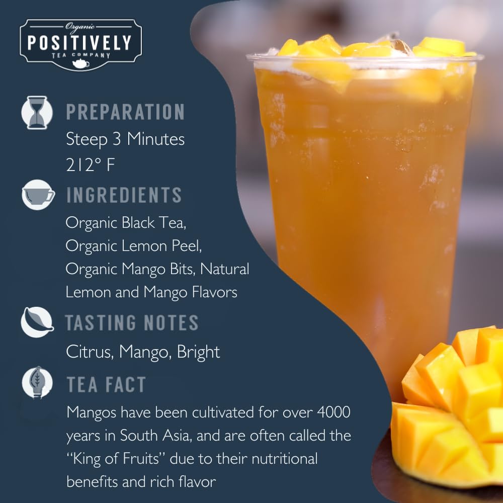 Organic Positively Tea Company, Flavored Black Tea Sampler, Loose Leaf, 4 Ounce, 3 Pack