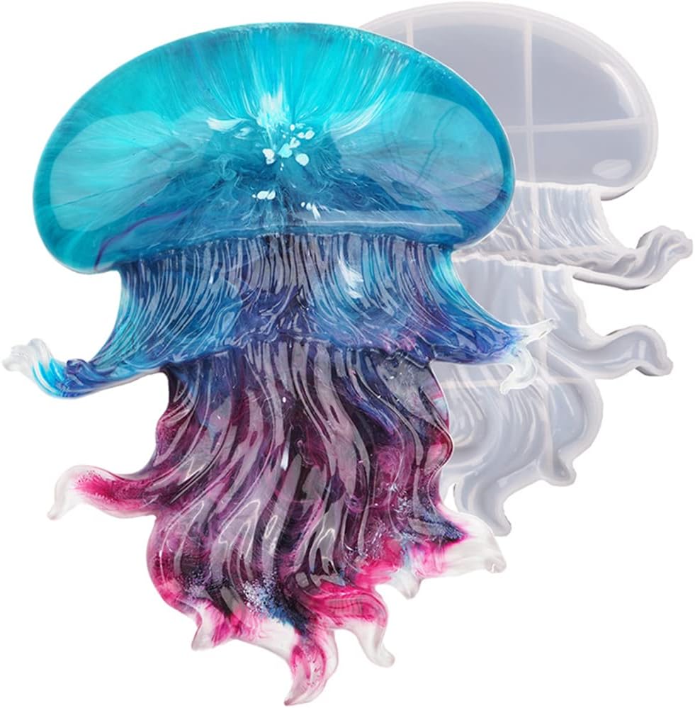 Octopus Resin Mold, Gasusen 3D Large Sea Animals Octopus Silicone Molds for Epoxy Resin Casting, Wall Hanging Ornaments, Home Decor, Halloween Christmas Gifts, DIY Craft