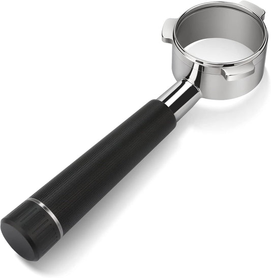 54mm Bottomless Portafilter for Breville Barista Express, BES870XL, BES870BSXL, BES878BSS, BES880BSS and More Breville Espresso Machine (Aluminum Alloy Handle-Black)