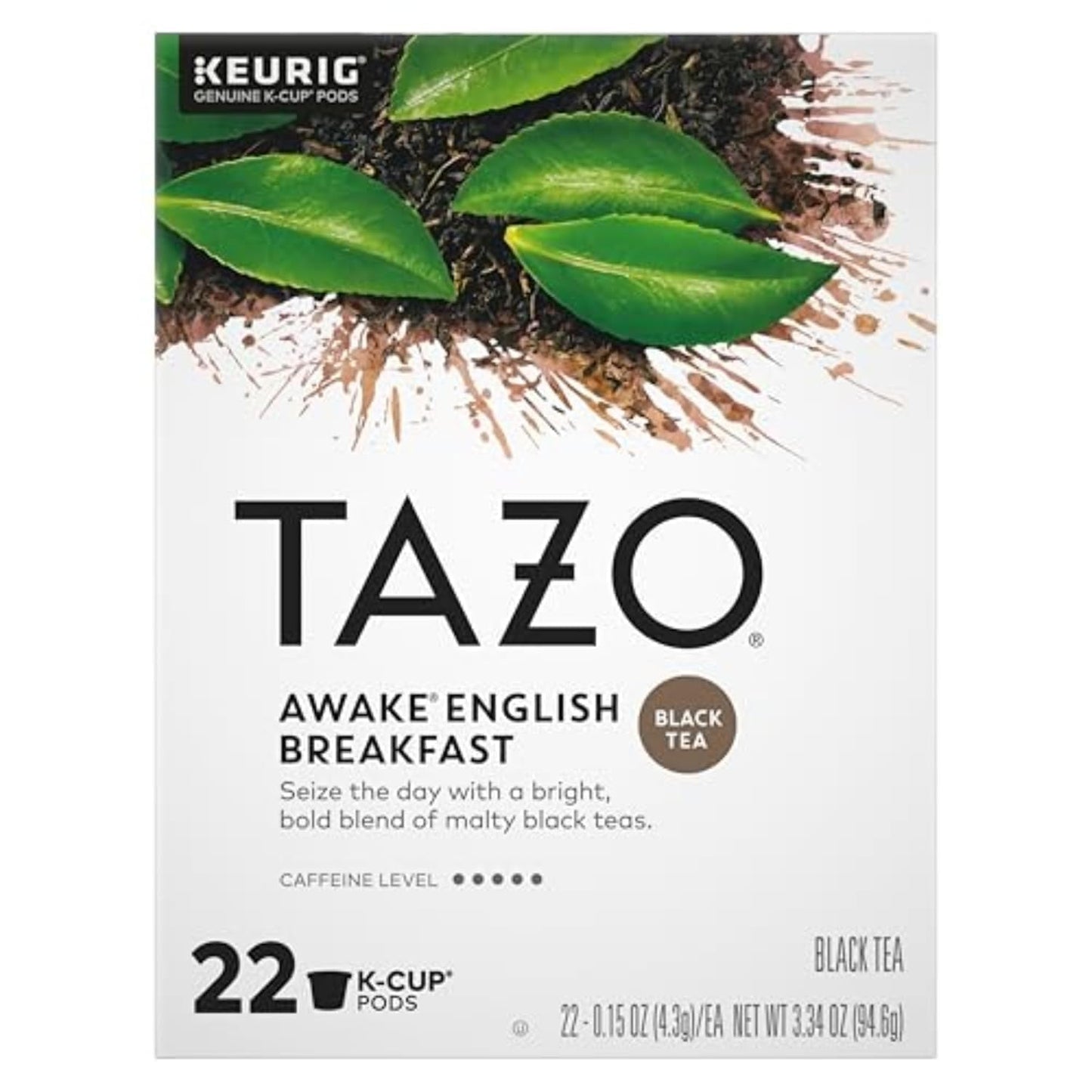 TAZO Tea Bag K-Cup Pods, Awake English Breakfast & Zen 22 CT (2ea) (Variety Pack)