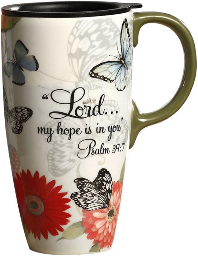 Topadorn 17 OZ. Ceramic Coffee Mug Travel Cup with Handle Sealed Lid and Color Box