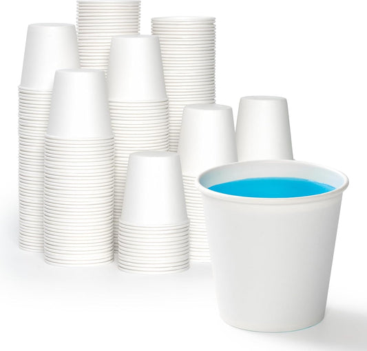 LITOPAK 1000 pack 3 oz Paper Cups, White Disposable Bathroom Cups, Mini Paper Cups for Parties, Picnics, Barbecues, Travel and Event