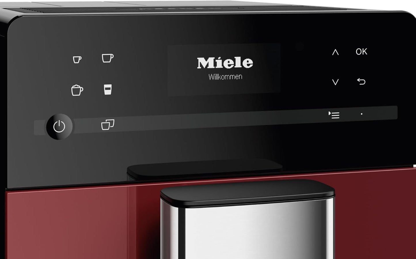 Miele CM 5310 Silence Automatic Coffee Maker - With OneTouch for Two, AromaticSystem, coffee pot, cleaning programs and more, in Tayberry Red