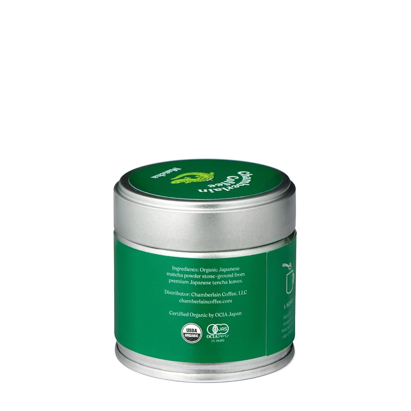 Chamberlain Coffee Ceremonial Matcha Green Tea Powder - Japanese Green Tea + Original Grade Matcha - Hot or Iced - Organic, Vegan & Gluten-Free Matcha Powder, 1.06 oz