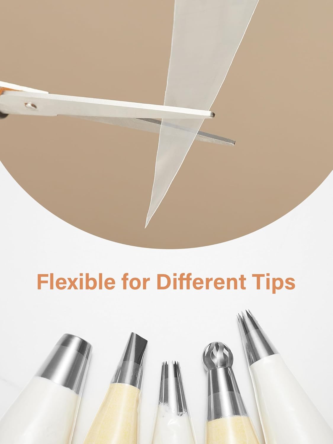 Kootek Piping Bags, Disposable Pastry Bags 16 Inch, 100 Pcs Anti Burst Large Icing Piping Bags for Cookie Frosting Cake Decorating Baking Supplies