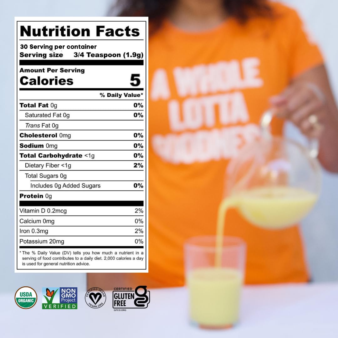 Nature's Harvest - Turmeric Latte Mix, Add on Golden Milk Tea, Smoothies and Other Drinks, Turmeric Spice Blend, Caffeine-Free Coffee Alternative, 2.12 oz Pack, 30 Servings