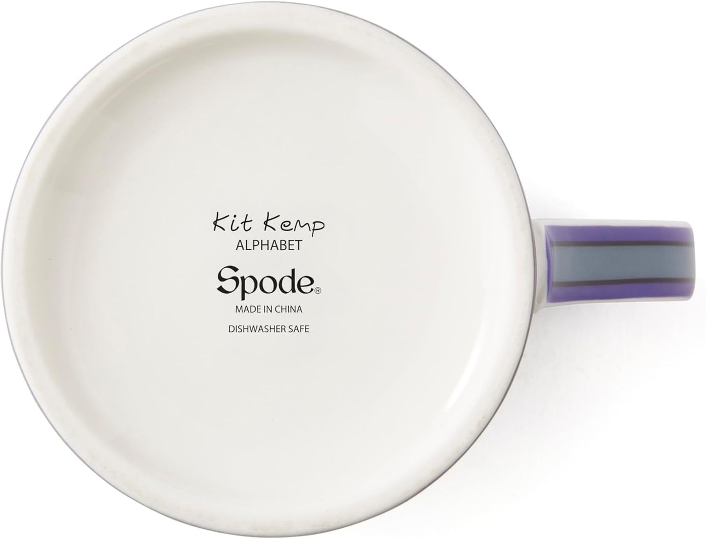 Spode Kit Kemp 12oz Mug in Fine China, W Initial - Custom Coffee Cup for Hot Beverages, Personalized Gift Idea for Her, Him, Friends, Coffee Lovers - Stylish Letter Mug for Daily Use, Dishwasher Safe