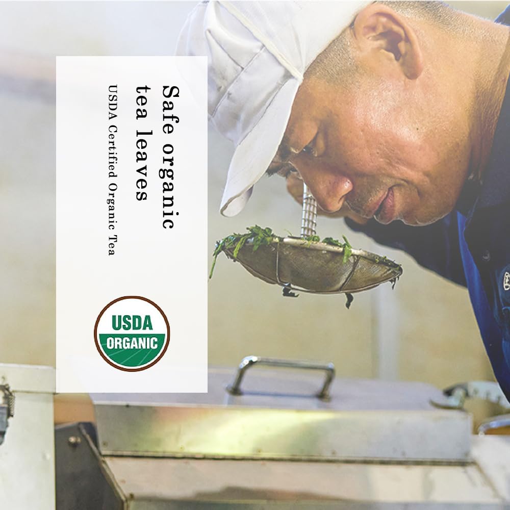 TOMOSAN Organic Sencha - Loose Leaf Japanese Premium Green Tea, USDA Certified, Uji-Kyoto,100g/3.5oz