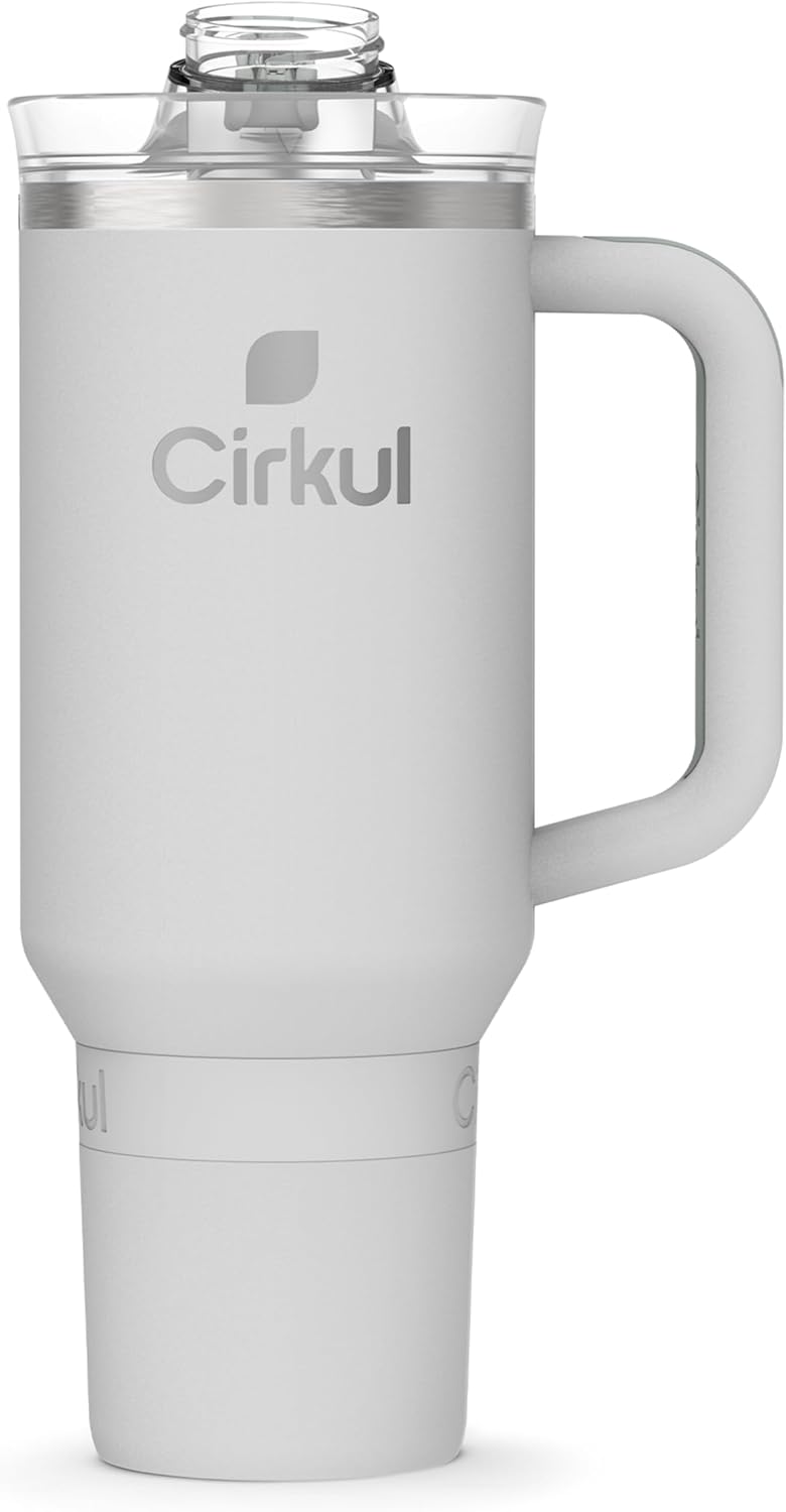 Cirkul 40oz. Fog Stainless Steel Tumbler with Handle, All-Day StrawSip™, Double-Wall Insulated