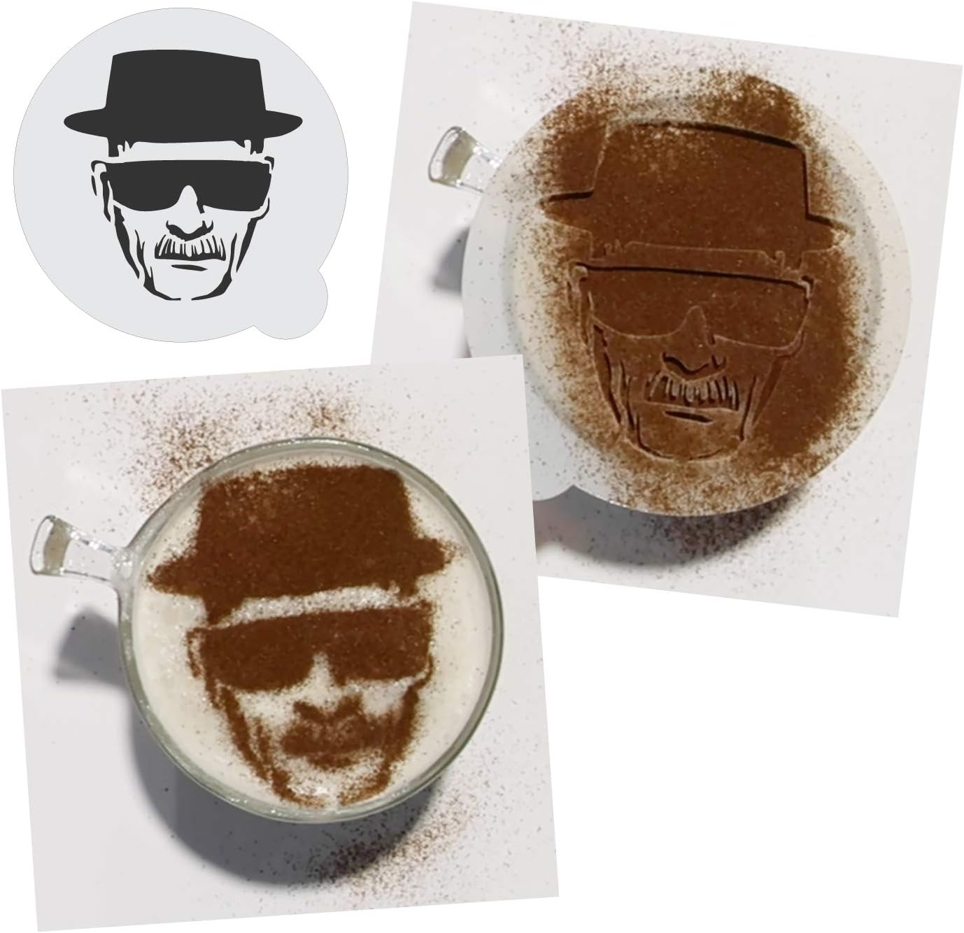 Stencil Stop Custom Coffee Stencil - Customizable for Business Logos, Faces, Images - 14 Mil Mylar Plastic (2.5 x 2.5 inches - 25 Pack)