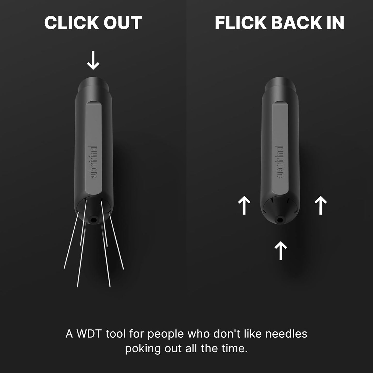 Subminimal Flick WDT Espresso Distribution Tool - Stirrer Tool For Barista-Grade Precision Brewing - Tamper With Retractable Needles - Coffee & Espresso Machine Parts & Accessories