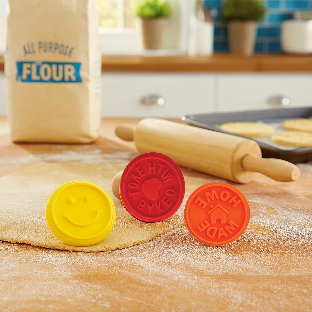 Mrs. Anderson’s Baking Cookie Stamps Trio, Non-Stick Silicone, Set of 3 Designs