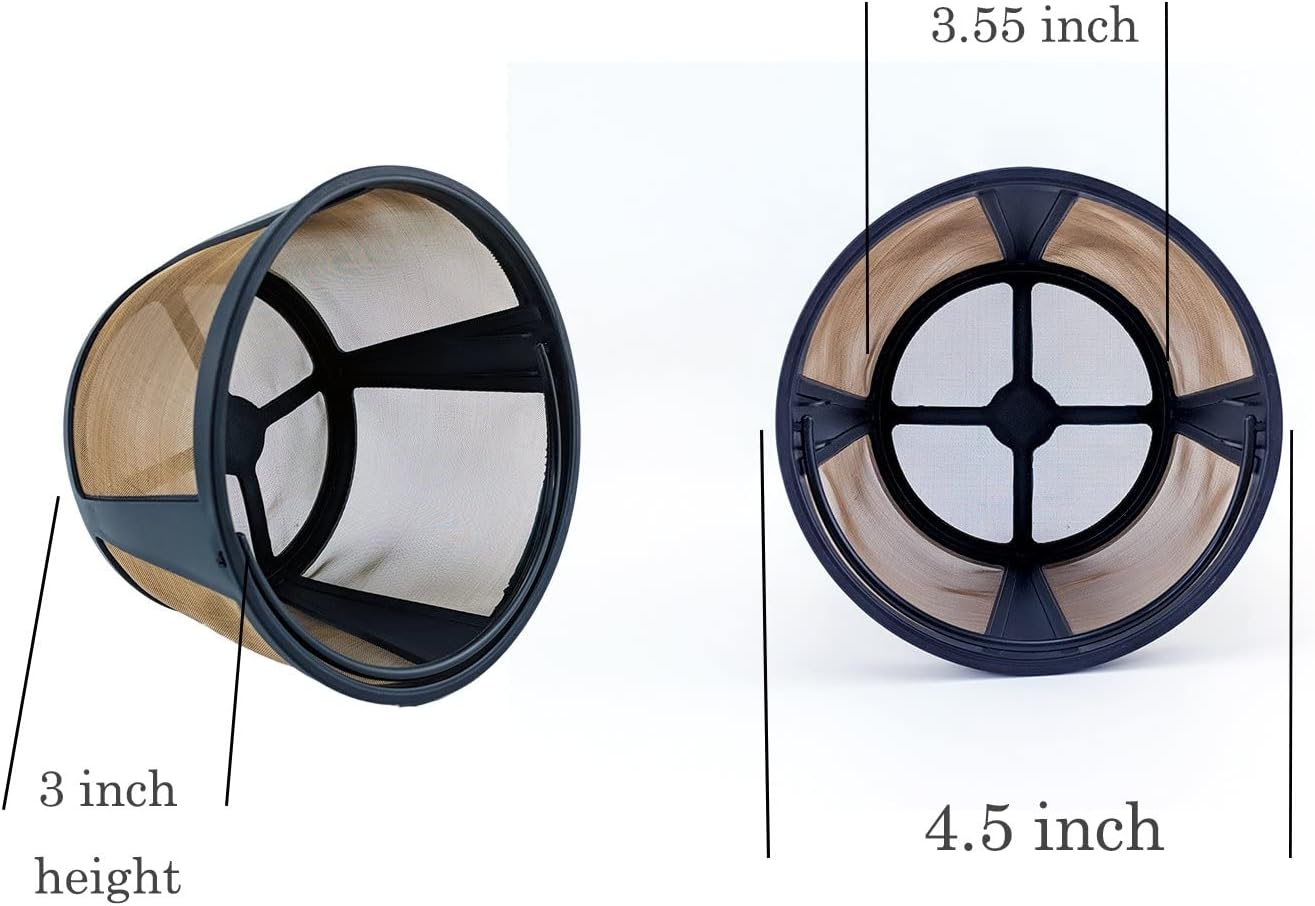 NRP Tall 14-cup Screen Basket Permanent Coffee Filter Replacement for KRUPS Coffeemaker EC422, 321-324 | Also fit other Drip Coffeemaker with Large Brew Section