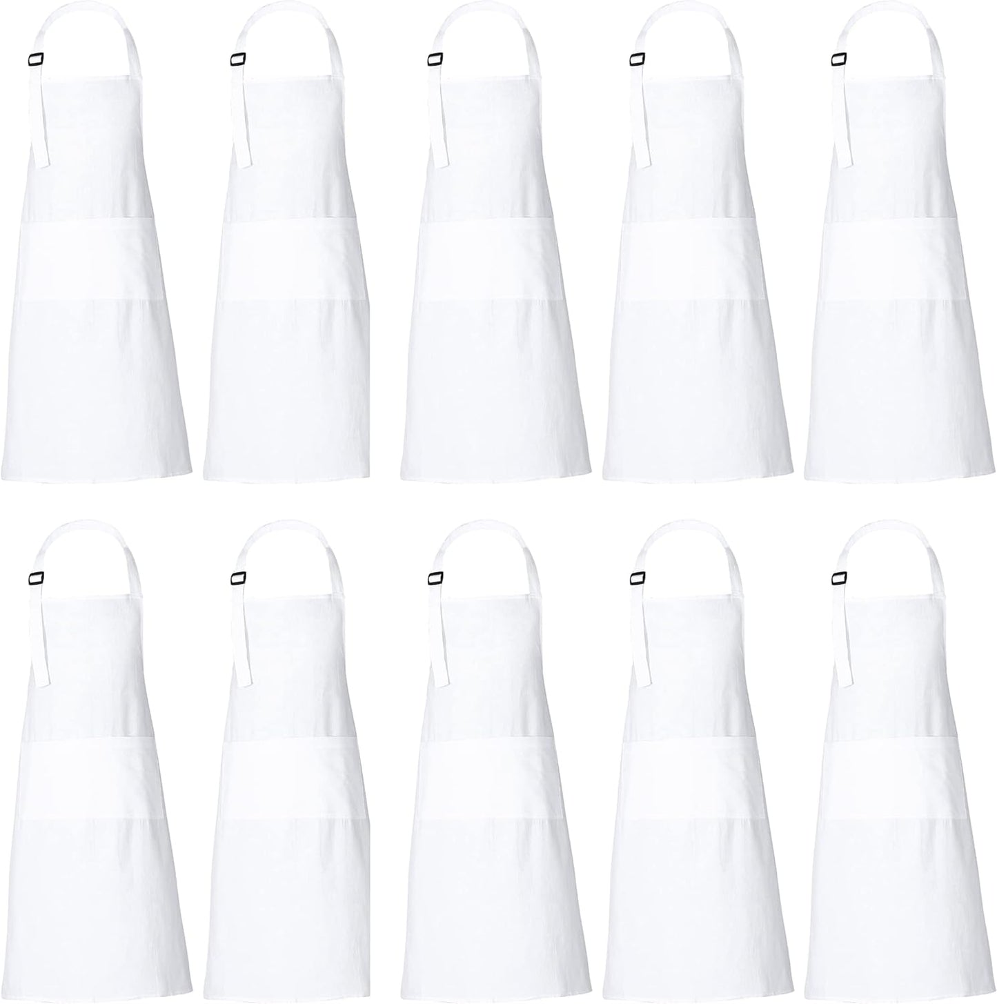 RAJRANG 100% Cotton Cooking Apron with 3 Pockets Kitchen Chef BBQ Adjustable Bib Aprons for Women Men