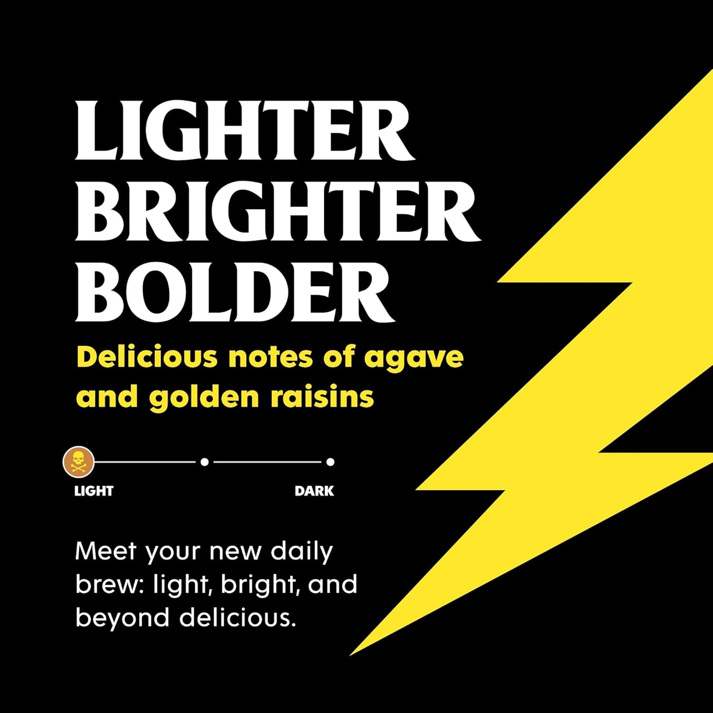 Death Wish Coffee, Organic and Fair Trade, Light Roast Ground Coffee, 16oz