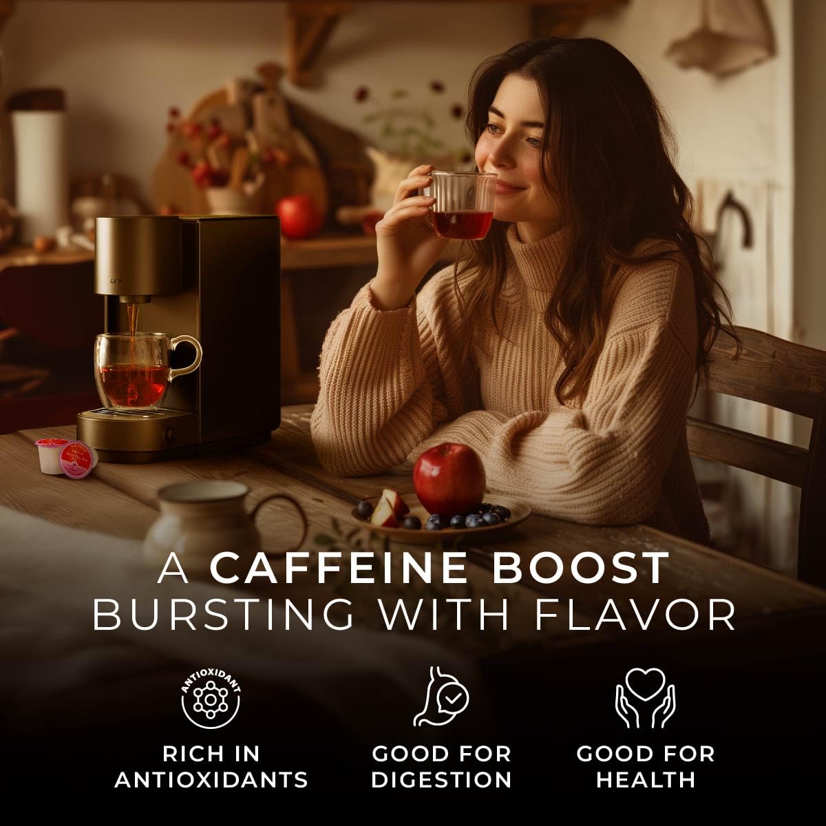 Gya Tea Co Berry Paradise Black Tea Pod (16 ct) - High Caffeinated Smooth Tea with Fruity & Sweet for Refreshed & Energy