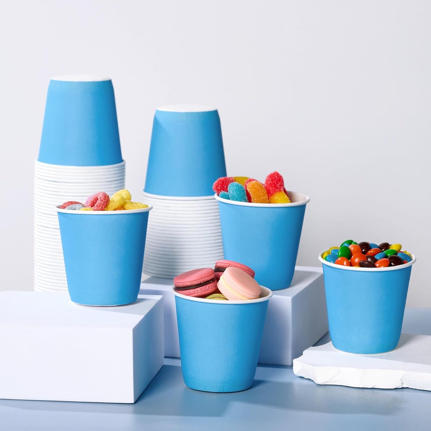 3oz Disposable Paper Cups 1200Pack, Small Bathroom Cups Bulk, Small Blue Paper Mouthwash Tumblers Perfect for Bathroom, Party, Picnic, Travel and Events