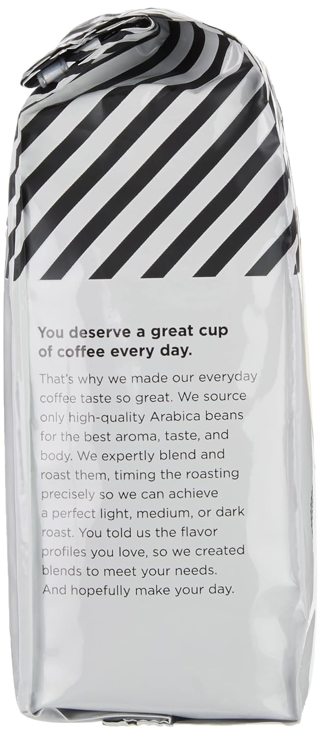Amazon Fresh Just Bright Ground Coffee, Light Roast, 12 Ounce (Pack of 3)
