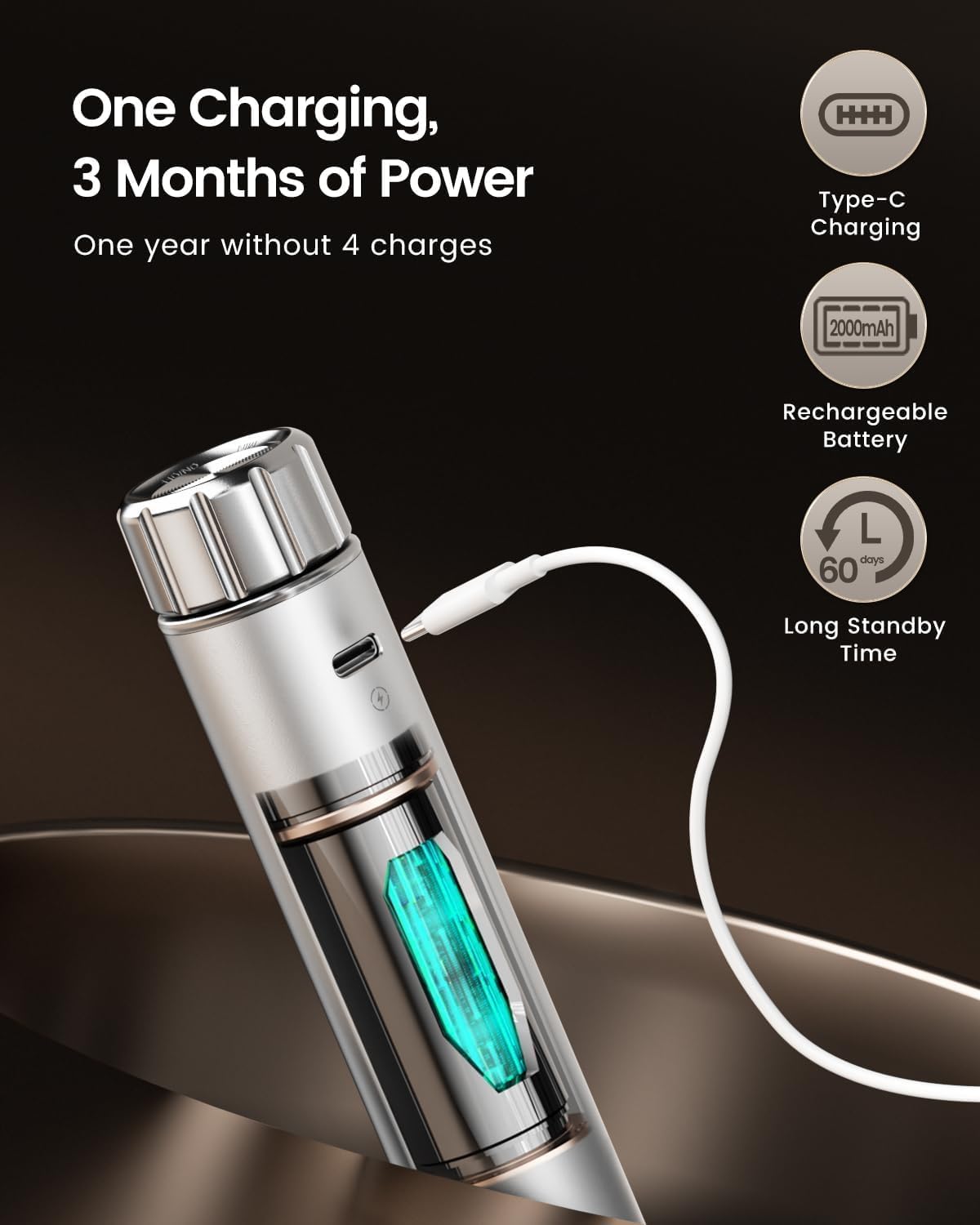 Maestri House Rechargeable Milk Frother with Stepless Speed Control, LunaFro Max Handheld Electric Foam Maker Waterproof Drink Mixer Foamer with Stand & Detachable Whisks for Lattes, Cappuccino