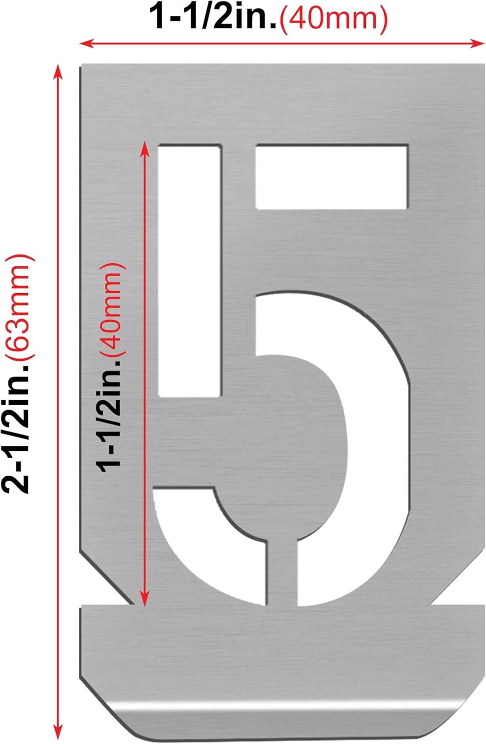 HAUTMEC Vintage Stainless Steel Numbers Stencils, 0 to 9 Stainless Steel Stencils & Holder, 1-1/2"(40mm) Numbers, Shop Stencil, Advertising Stencilling, Craft-Printing, Reusable HT0240