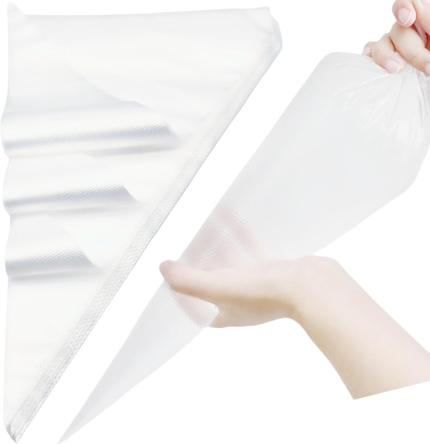 21 Inch Extra Large Piping Bags 100 Pack - Disposable Pastry Bags - Thick Anti-Burst Pastry Icing Frosting Piping Bags For Decorating Cupcakes Cakes Cookies (Large 21 Inch-100 Pack)