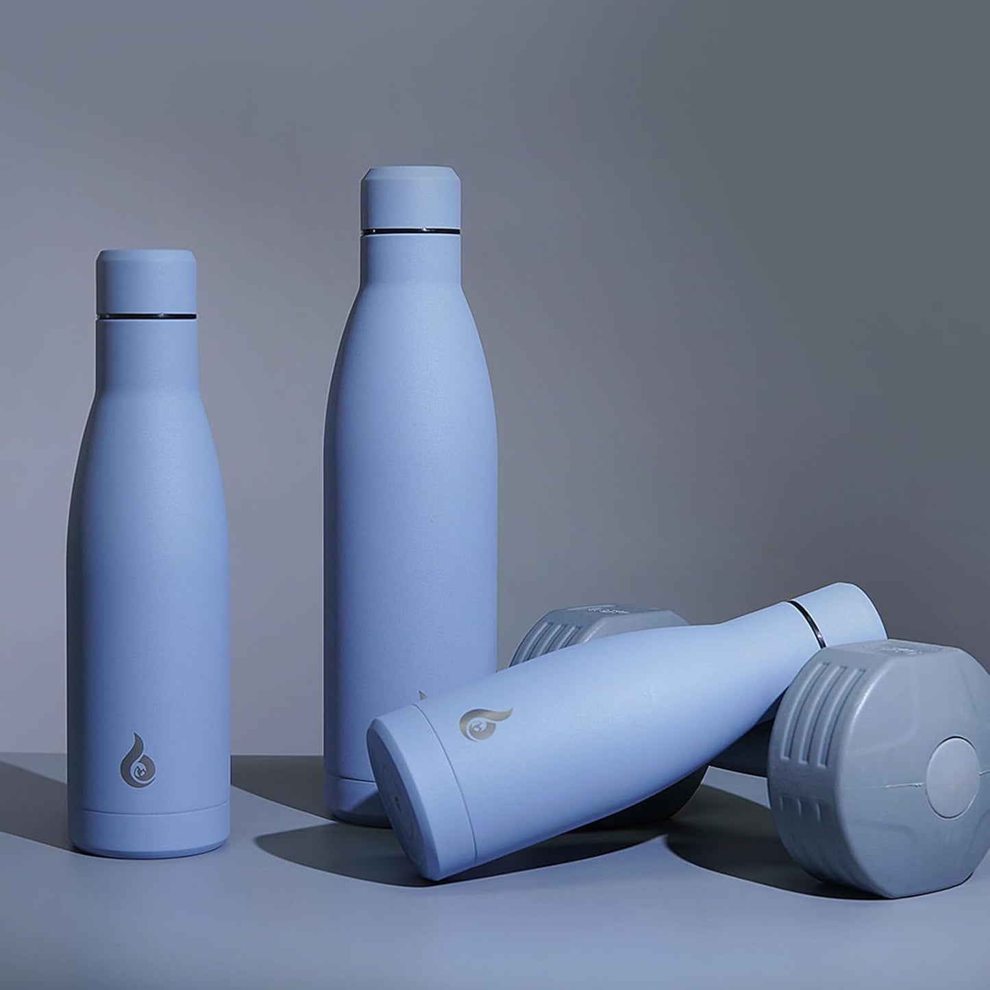 BJPKPK 25oz Insulated Stainless Steel Water Bottles Reusable Metal Travel Sports Water Bottle Keep Cold and Hot,Mist Grey