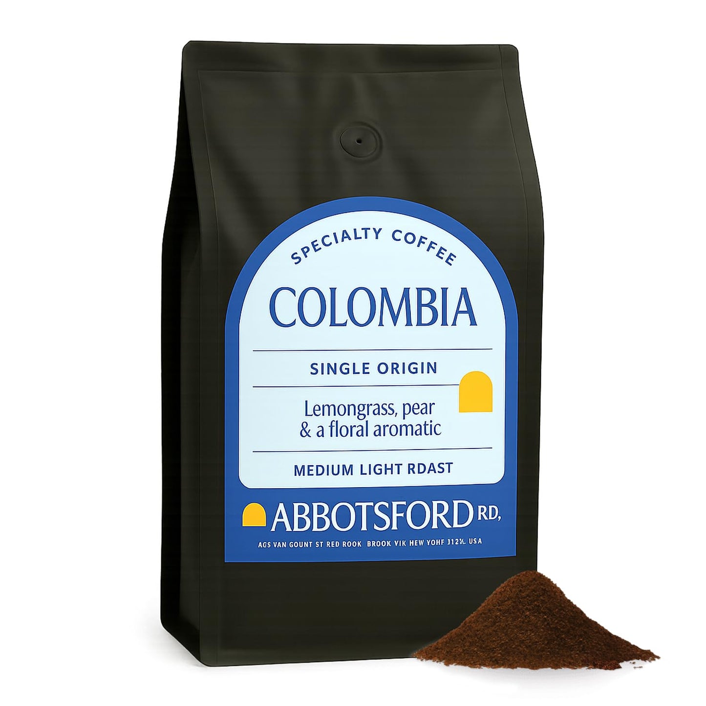 Colombia Ground Coffee, Single Origin Medium-Light Roast Coffee with Lemongrass, Tangerine & Floral Aromatic Notes, Colombian Specialty Coffee, 35.2oz (2.2lb) Bag, Perfect for Enthusiasts