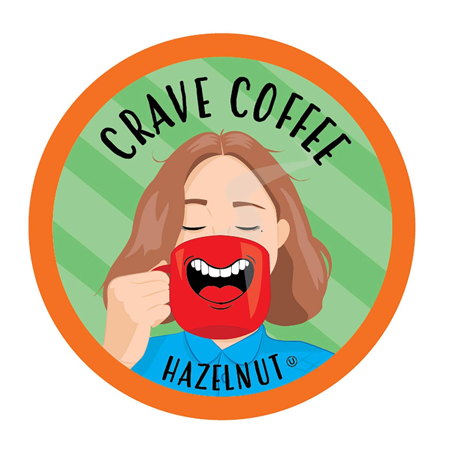 Crave Beverages Flavored Coffee Pods, Compatible with 2.0 K-Cup Brewers, Hazelnut, 100 Count