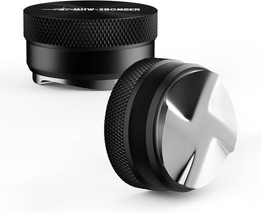 MHW-3BOMBER Espresso Distribution Tool 51mm, Espresso Distributor fit 51mm Portafilter, Depth Adjustable Coffee Distributor, 4-oar SUS304 Base, CD Espresso Leveler,T5251L4-OS