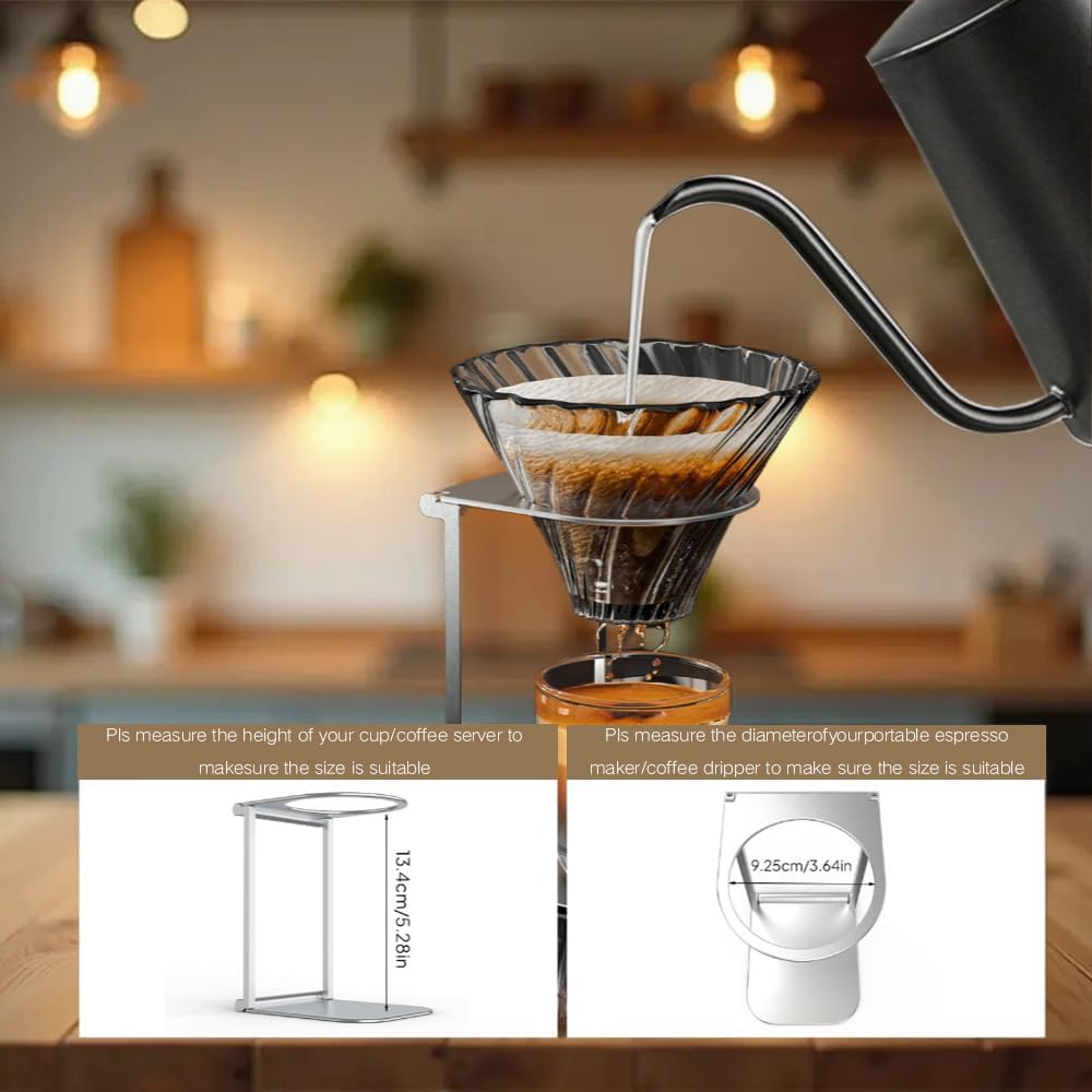 Pour Over Coffee Stand, Espresso Machine Stand with Base, Pour Over Coffee Dripper, Perfect for Office, Home, Camping