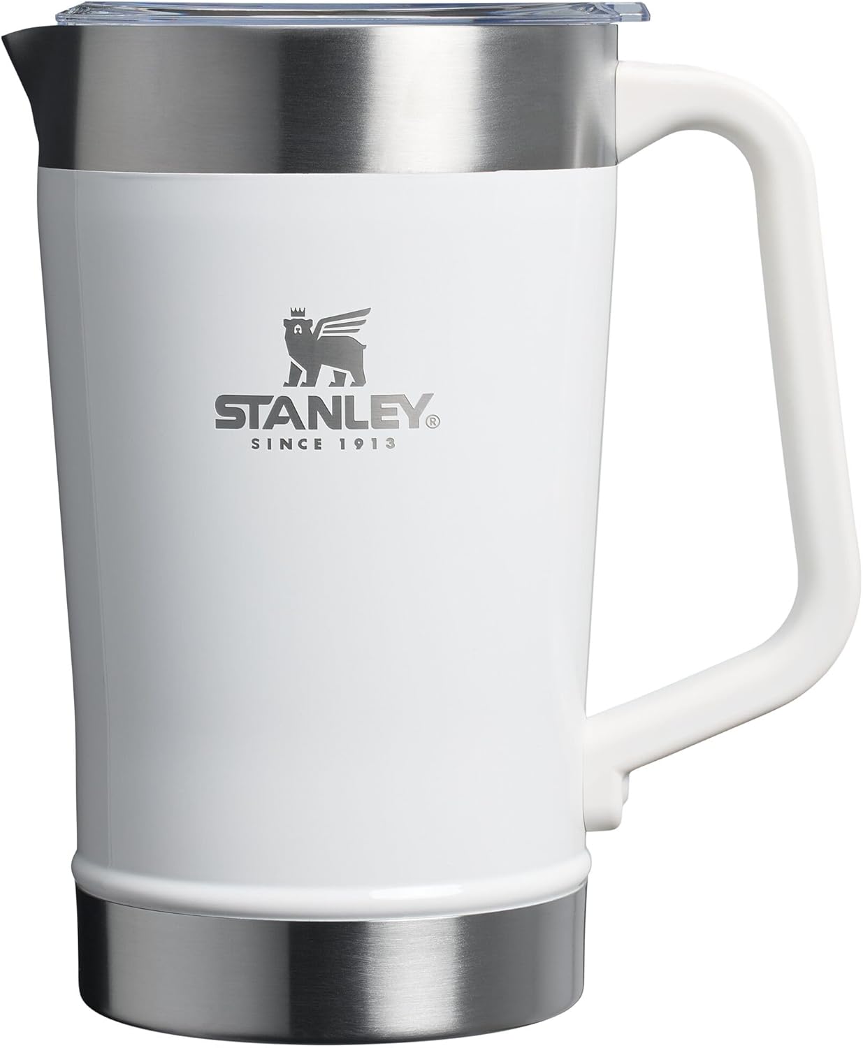 Stanley Stay-Chill Pitcher 64 oz | Cold Water, Beer, and Drink Pitcher with Lid | Large Capacity Durable Beverage Container with Handle | Insulated Stainless Steel | BPA-Free | Frost Gloss