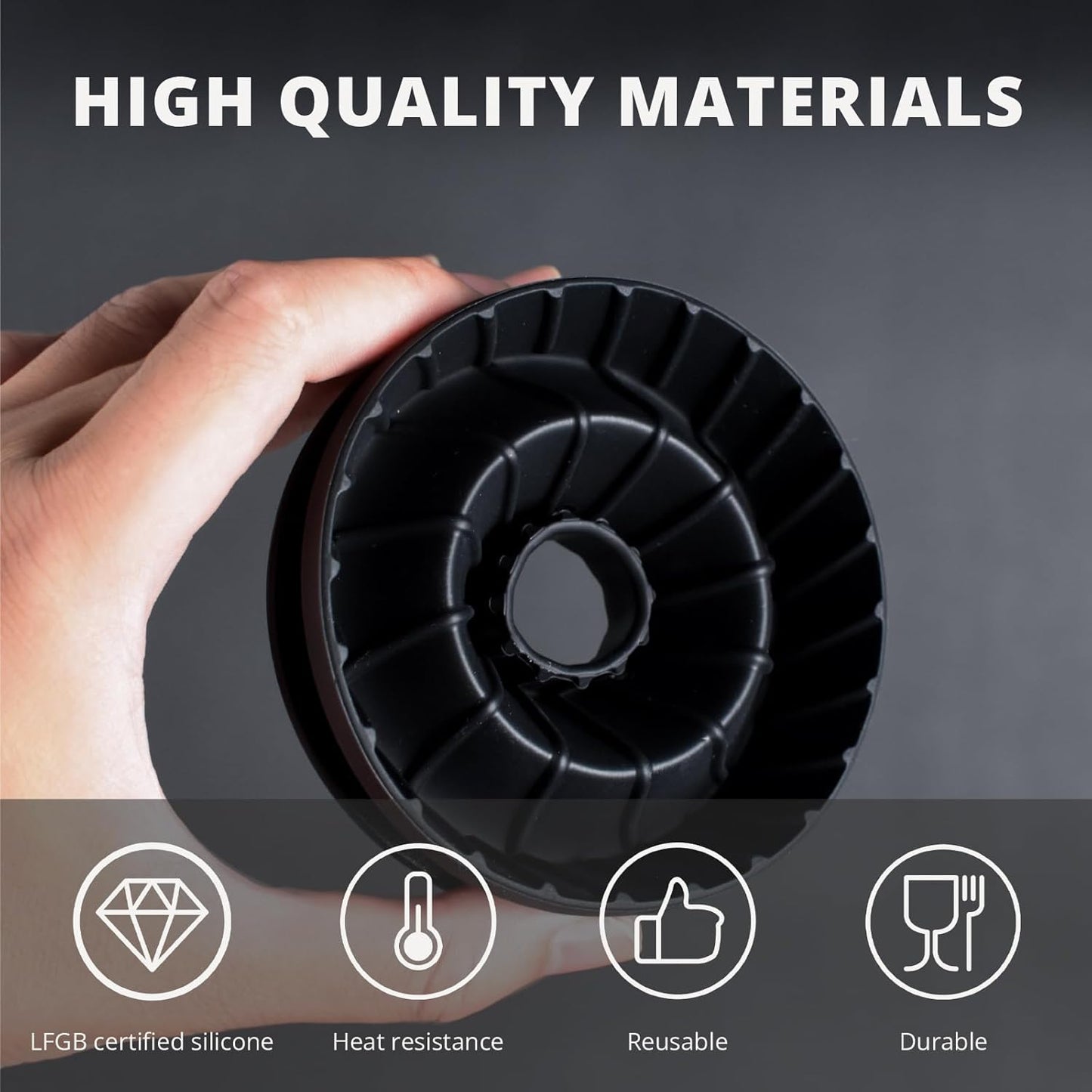 Collapsible Pour Over Coffee Dripper, Silicone Reusable Pour Over Coffee Maker for Camping, Travel, Home&Office, Single Clever Coffee Dripper With 100 V60 Filter Paper #01(1-2 Cup)