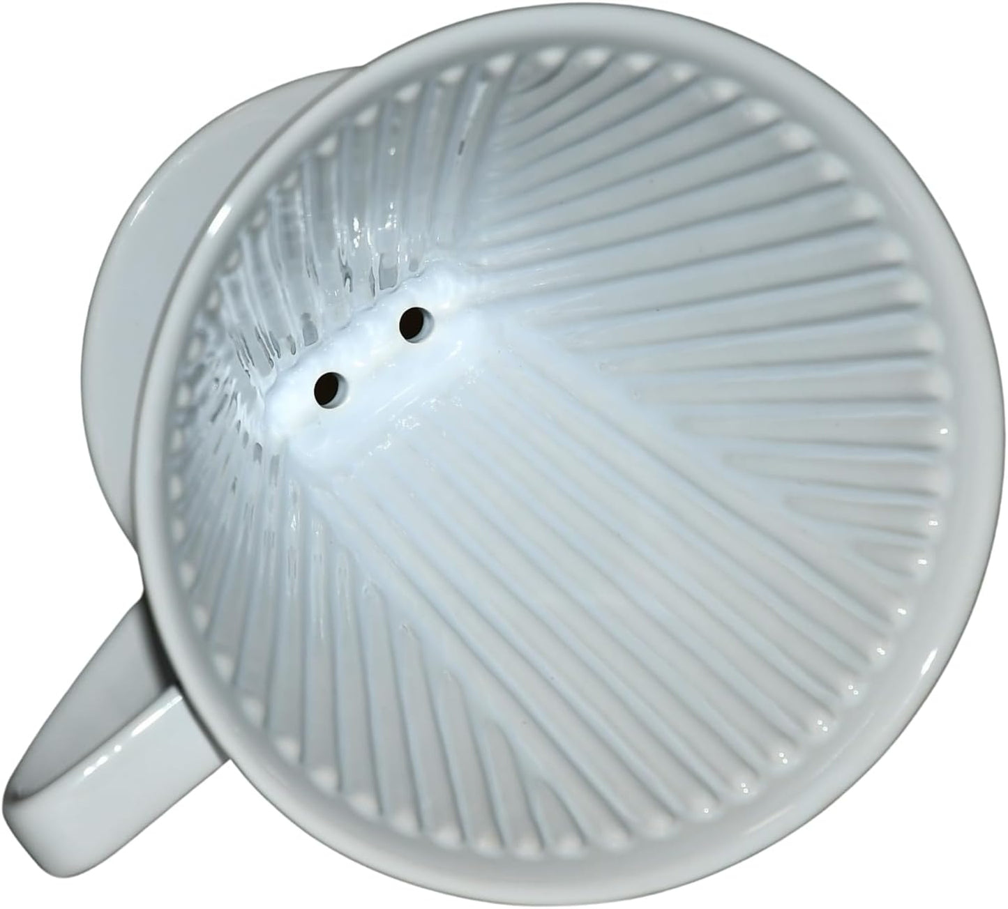 Cilio C105179 Porcelain Coffee Filter/Holder Pour-Over, 6/Large, White