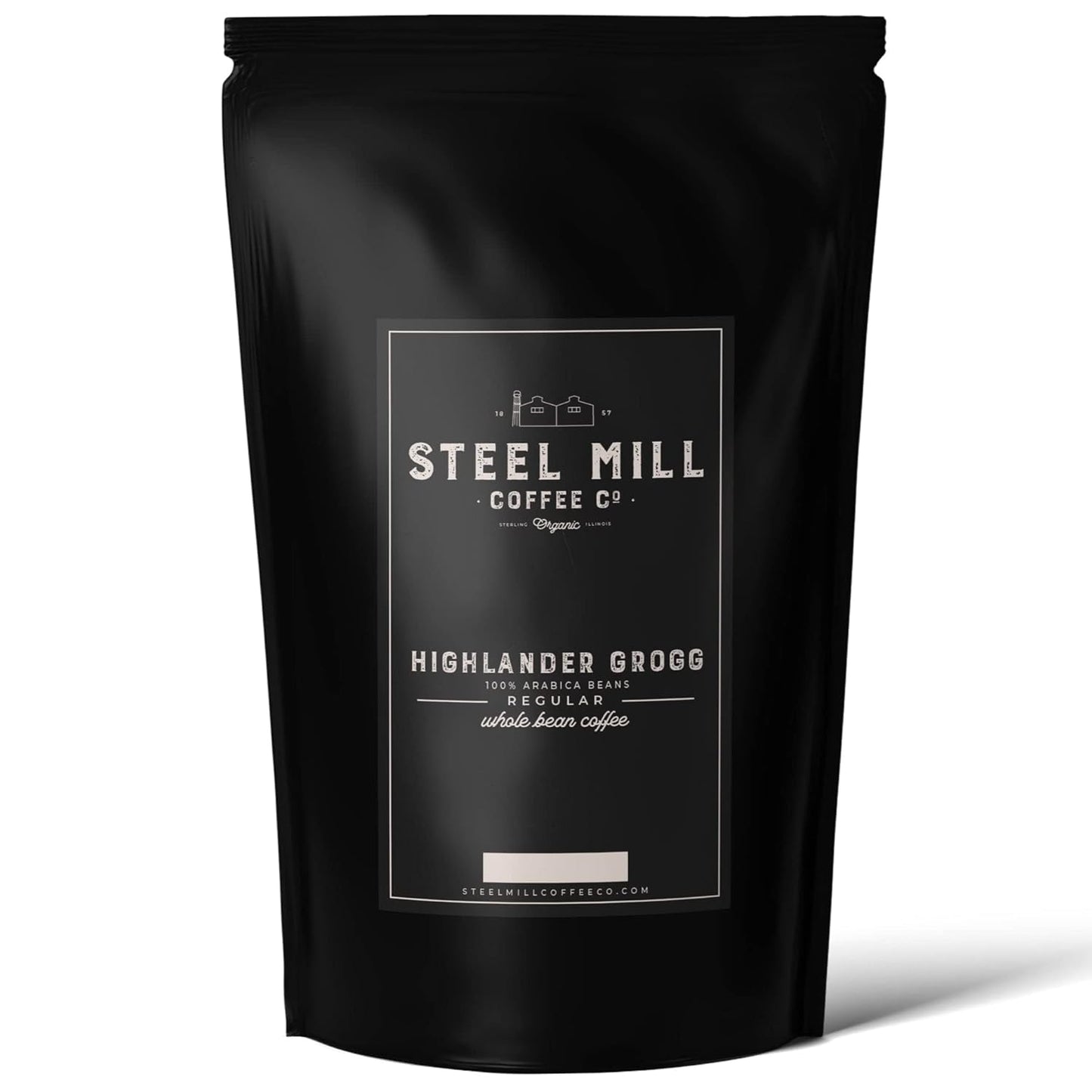 Steel Mill Coffee Co. Highlander Grogg Flavored Coffee - Ground Coffee, Regular, Medium Roast, 100% Arabica Beans, Vegan, Gluten-Free, Sugar-Free, 12 oz Bag