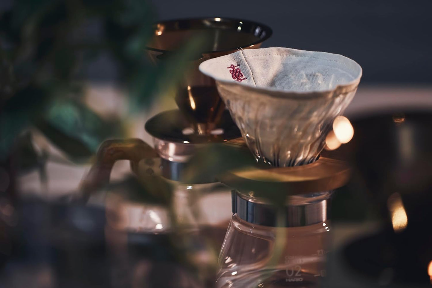 ATHIA Coffee Filter for Hario V60 size01, 100% Cotton Reusable Cone Shape Cloth Filter, for 1-2 Cup Small Pour-over Drippers, Eco-friendly Alternative to Paper Filters