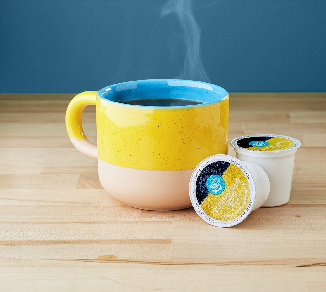 Happy Belly Light Roast Coffee Pods, Breakfast Blend, Compatible with Keurig 2.0 K-Cup Brewers, 24 Count