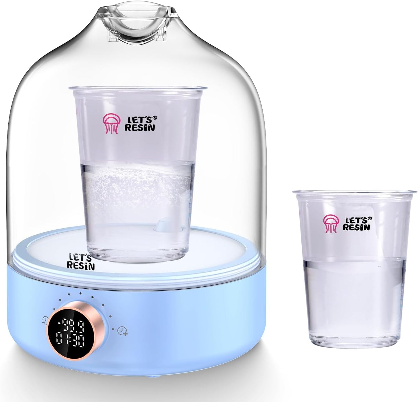 LET’S Resin Upgraded Resin Bubble Remover, Eliminate 99% Bubble in 5-9 Minutes, 99Kpa with Digital Display，Bigger Capacity, Auto Vent, Timer for Epoxy Resin Casting, Resin Art Crafts, Jewelry Making