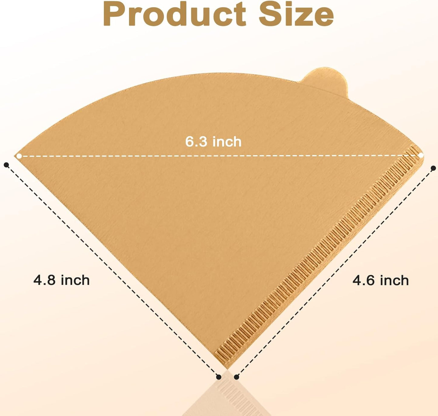 Coffee Filters, Cone Coffee Filters Size 02, 1-4 Cups, 200 Count, 2 Cone Filter for Pour Over and Drip Coffee Maker, Natural Brown Unbleached