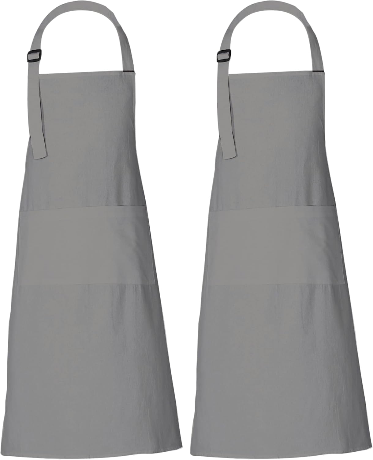 RAJRANG 100% Cotton Cooking Apron with 3 Pockets Kitchen Chef BBQ Adjustable Bib Aprons for Women Men