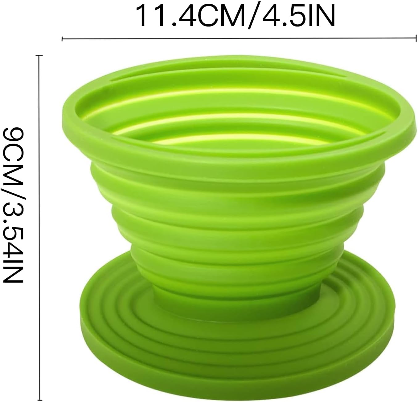 Collapsible Coffee Maker Filter, Reusable Coffee Dripper, Rubber Coffee Maker with 5Pcs Paper Filters, for Home, Camping, Travel, Office