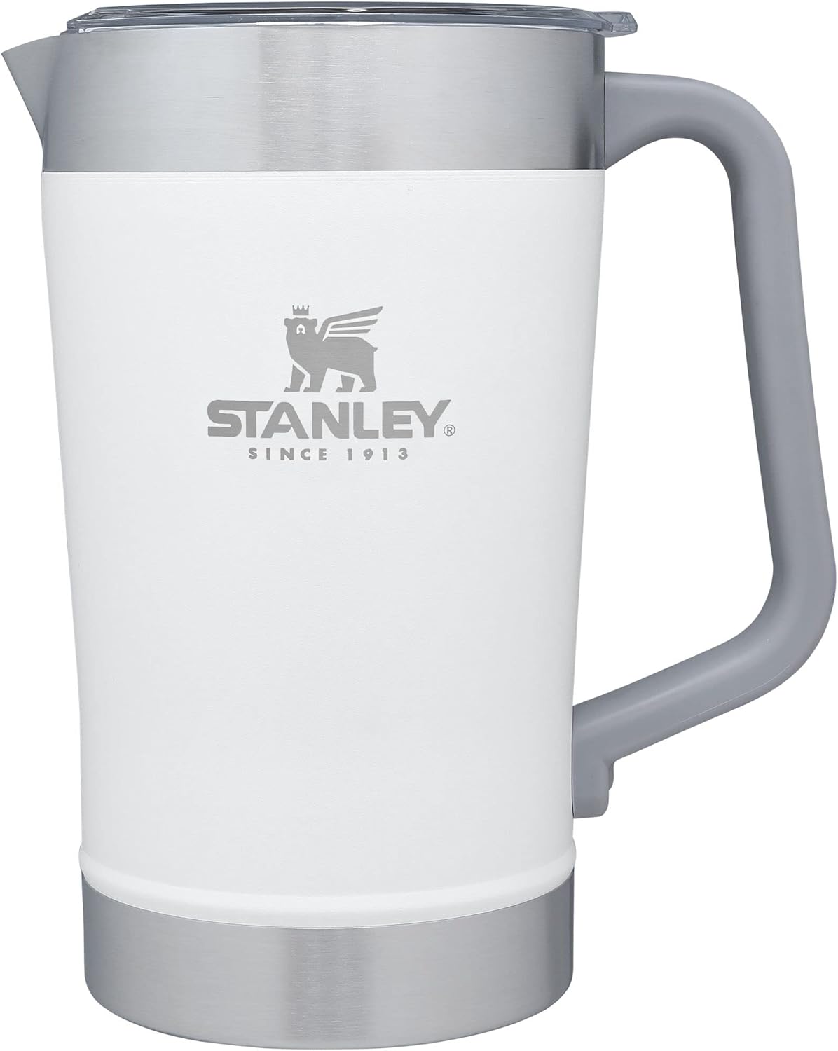 Stanley Stay-Chill Pitcher 64 oz | Cold Water, Beer, and Drink Pitcher with Lid | Large Capacity Durable Beverage Container with Handle | Insulated Stainless Steel | BPA-Free | Polar