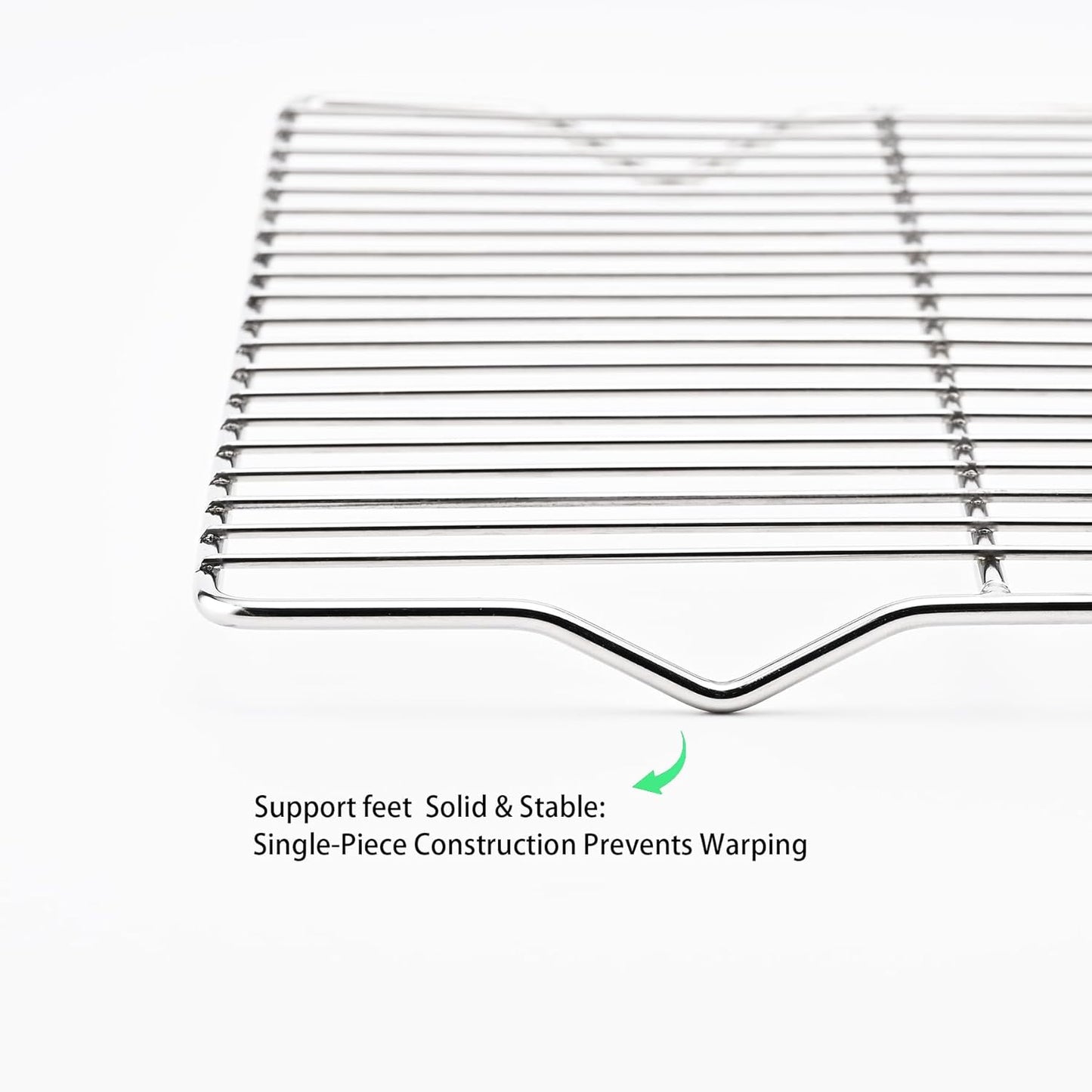 2-Pack Cooling Racks for Baking, 10x15 Inch Heavy Duty Stainless Steel Wire Baking Rack, Oven Safe Cookie Cooling Rack Set, Fits Half Sheet Pan, Dishwasher Safe & Non-Toxic