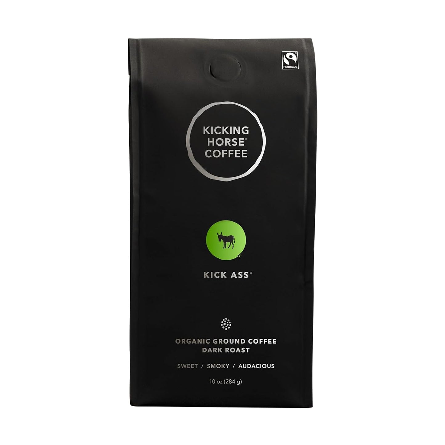Kicking Horse Coffee, Kick Ass, Dark Roast, Ground, 10 Oz - Certified Organic, Fairtrade, Kosher Coffee