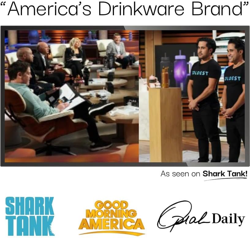 Coldest 40 oz Tumbler with Handle and Straw - 100% Leak Proof Insulated Tumbler with Lid and Straw (3 Lids) - Stainless Steel Tumblers for Women & Men - Cup Holder Friendly Base, 36 oz (All in)