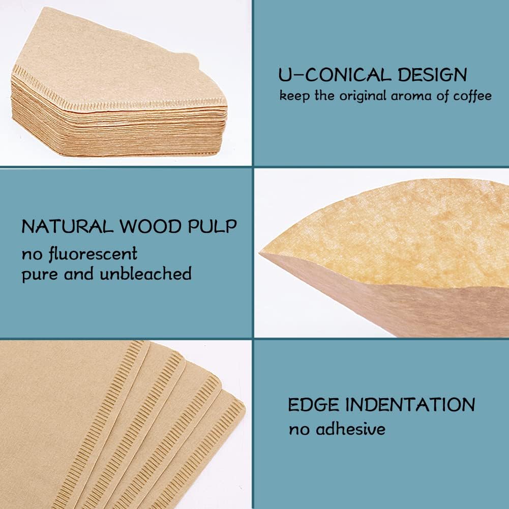 YQL #4 Cone Coffee Filters for Ninja Coffee Maker, 200 Count Coffee Filters 4 Disposable Coffee Filters Fit for for Ninja DualBrew Pro Ninja Coffee Bar Brewer